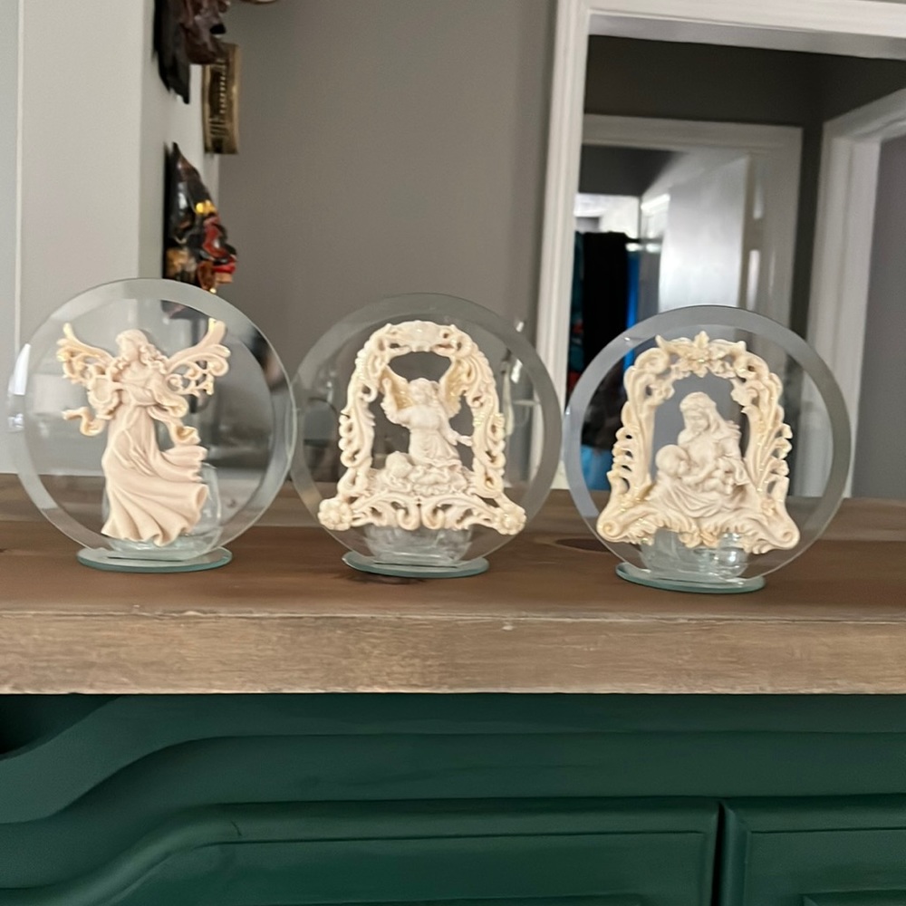 Vintage Christmas candles holder, used